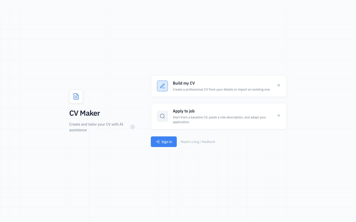Good CV Maker editor